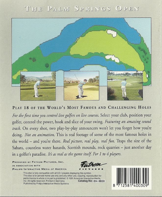 ABC Sports Presents: The Palm Springs Open box art for CD-i